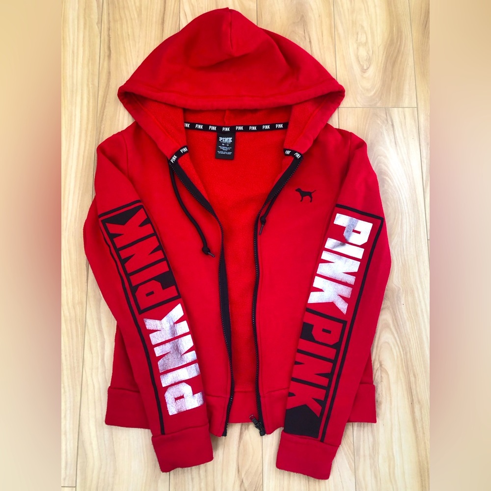 Red PINK by Victoria’s Secret Zip Hoodie